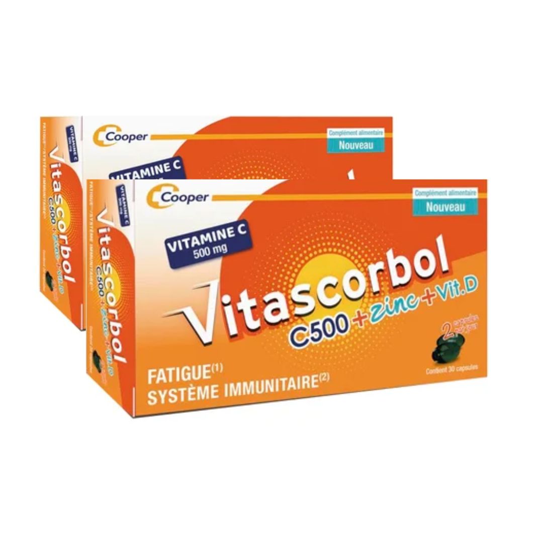 image Vitascorbol C 500 - Zinc - Vit D - 30 gélules